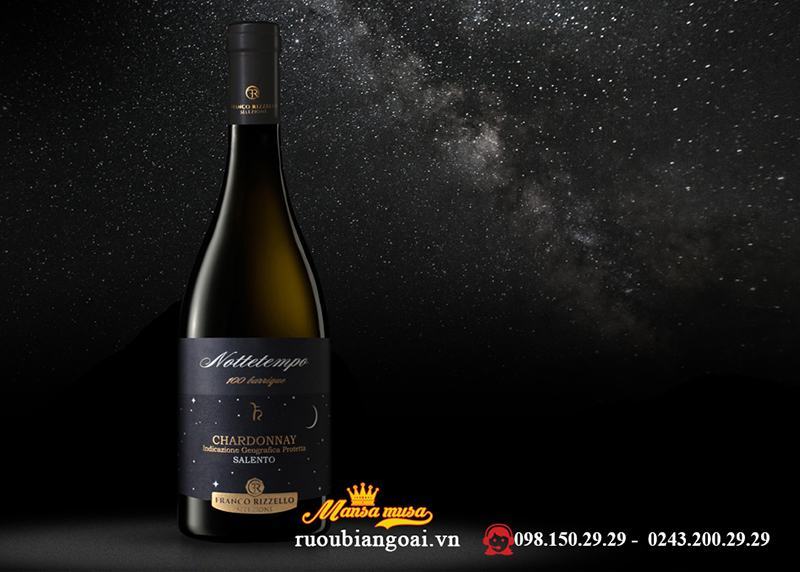 Rượu Vang Ý Nottetempo 100 Barrique Chardonnay Salento 