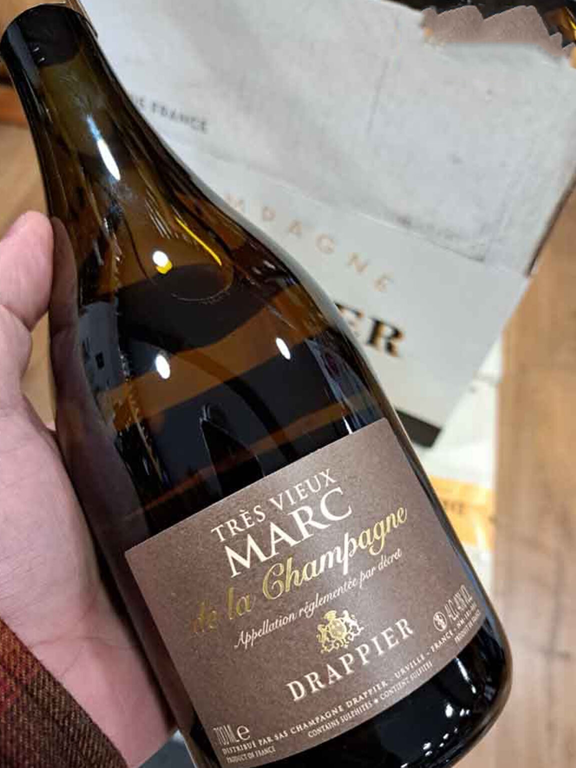 Rượu champagne drappier très vieux marc de champagne