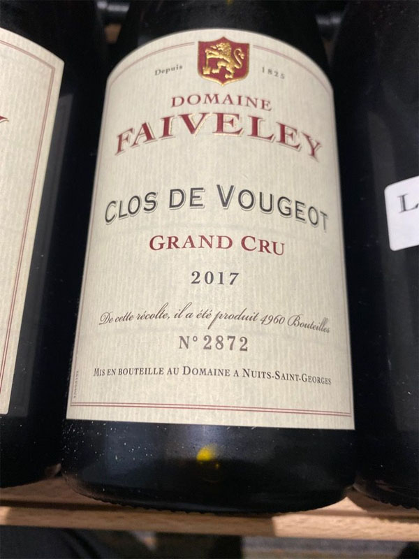 Rượu vang domaine faiveley clos-de-vougeot grand cru 2017