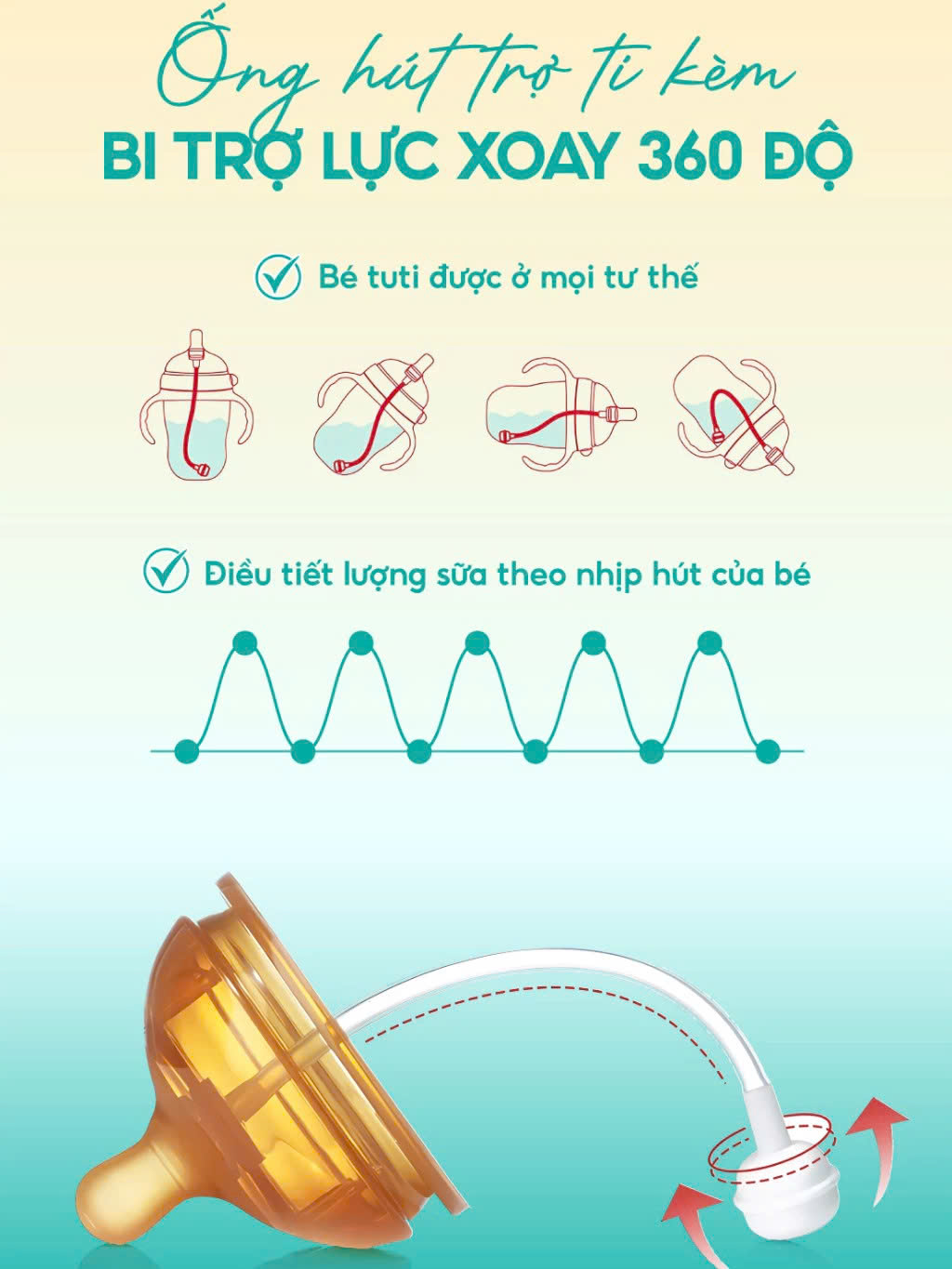 Bình Sữa Kamidi Silicone Nâu