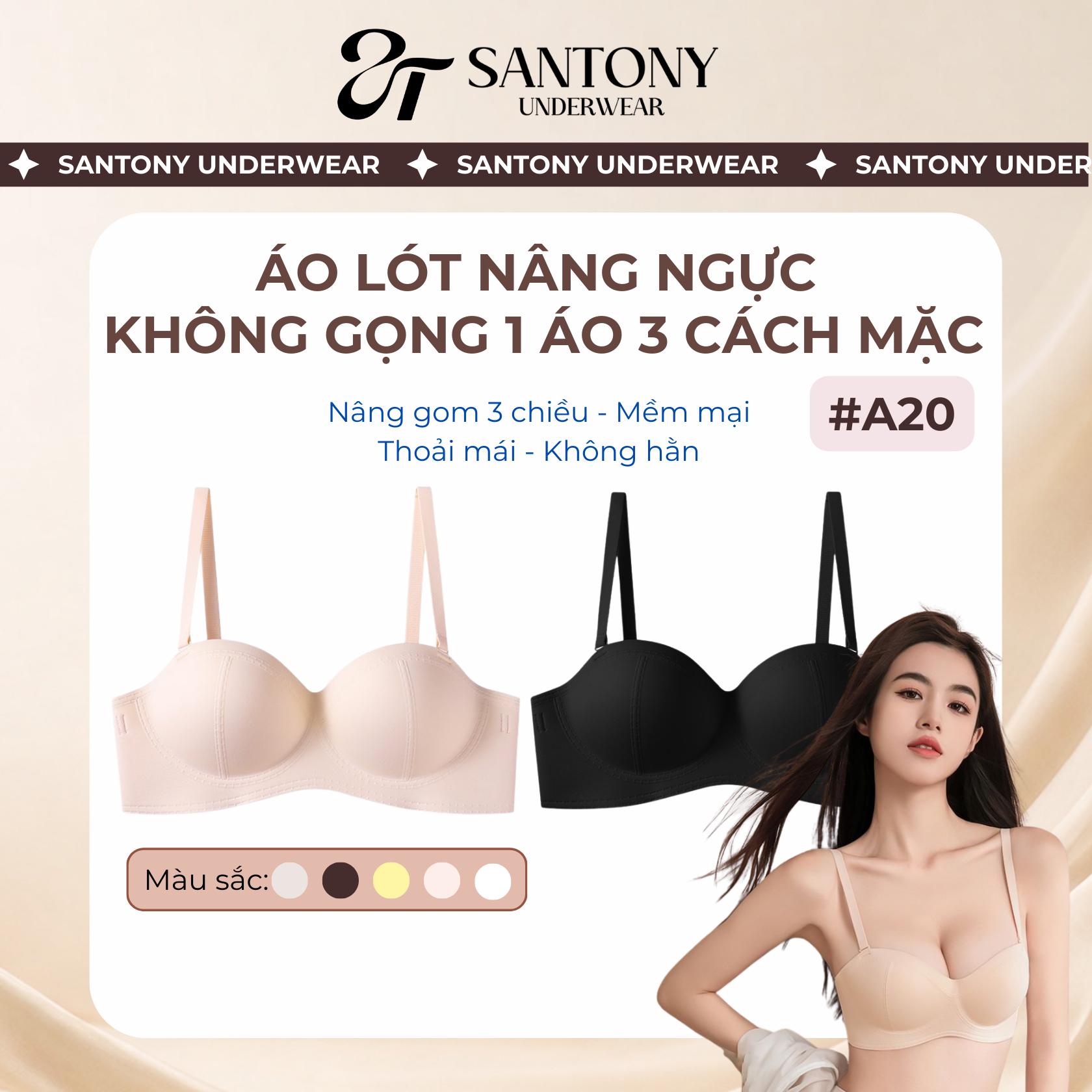 Áo Lót Nâng Ngực Tàng Hình 3in1 - Công Nghệ Đúc Su Liền Khối-Không Gọng Không Hằn-Chống Trượt-Dây Rời– 3 Cách Mặc – A20