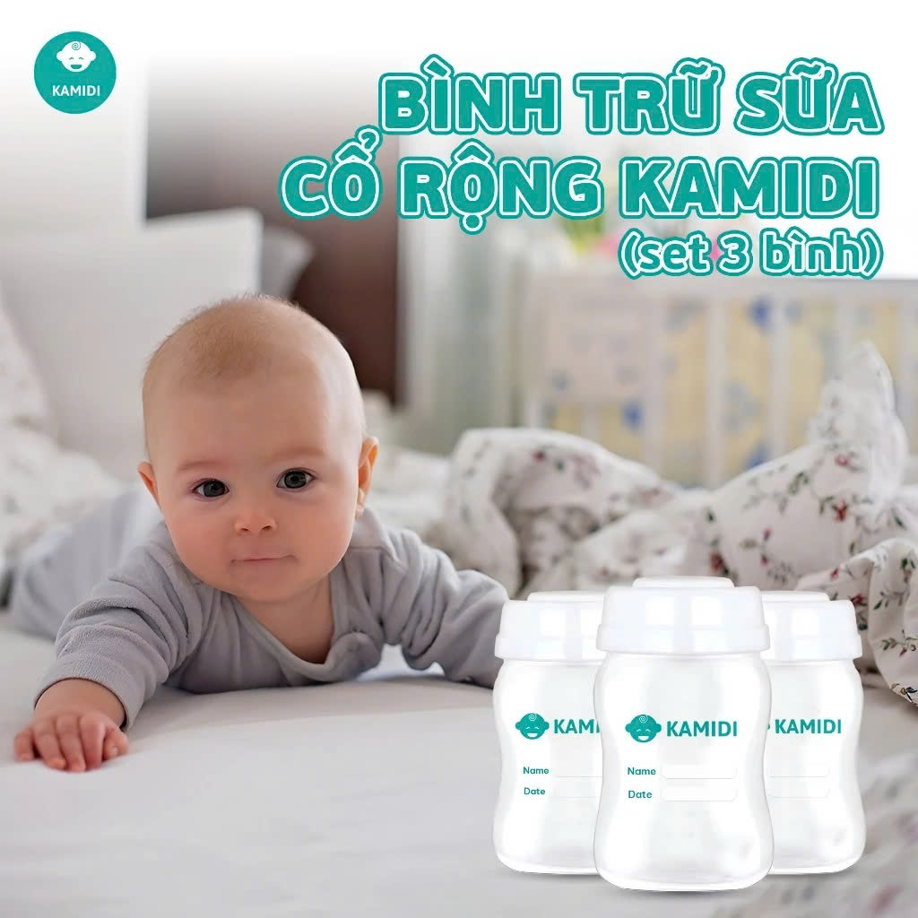 Bộ 3 Bình trữ sữa Kamidi 