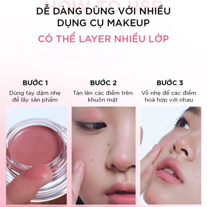 Son & Má Hồng Kem Đa Năng Judydoll Watery Multiuse Color Balm 6g – Mềm Mịn Lên Màu Tự Nhiên