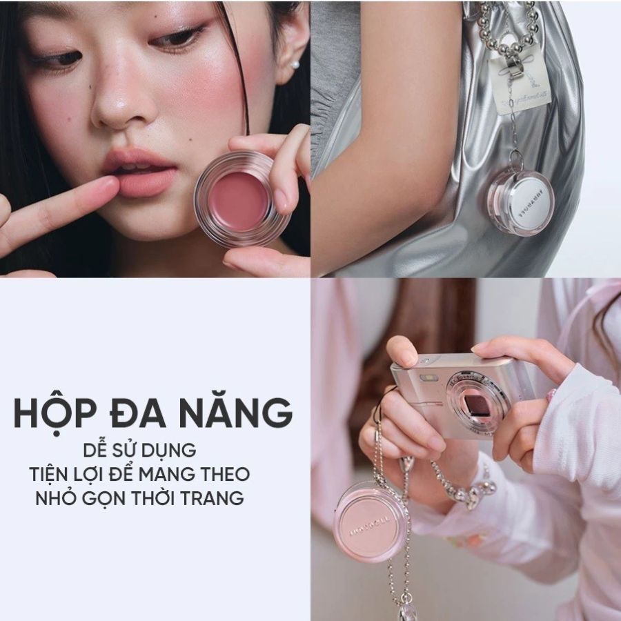 Son & Má Hồng Kem Đa Năng Judydoll Watery Multimuse Color Balm - Mịn Lì Không Bết Lên Màu Tự Nhiên