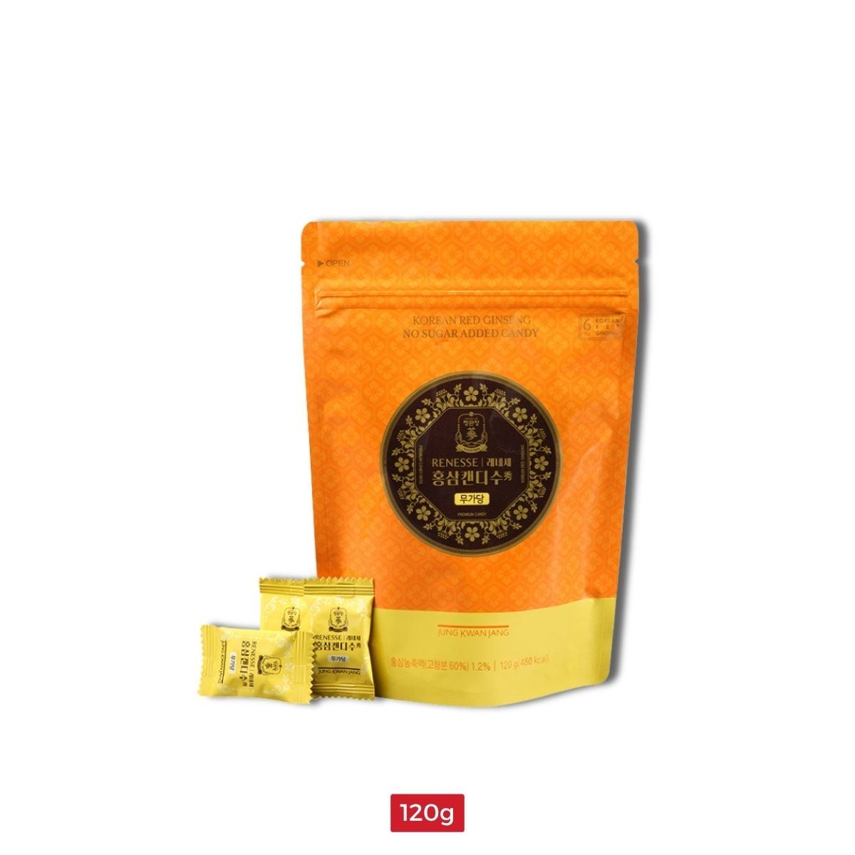 Kẹo Hồng Sâm KGC Renesse Không Đường 120g
