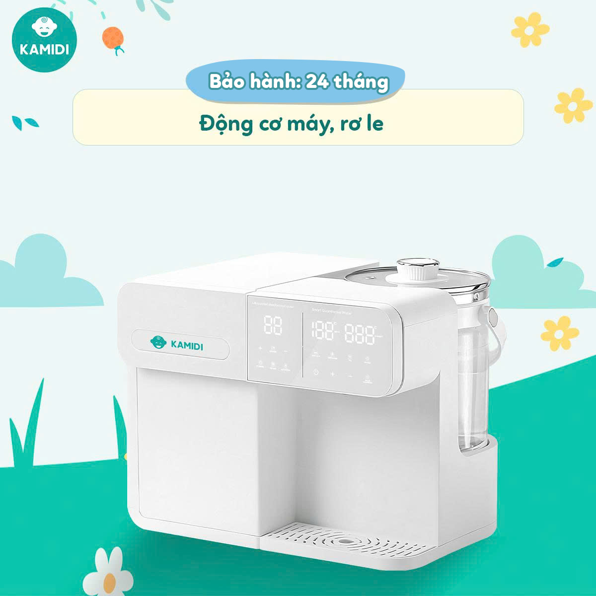 Máy đa năng tiệt trùng UV tích hợp đun nước pha sữa Kamidi Lux 1