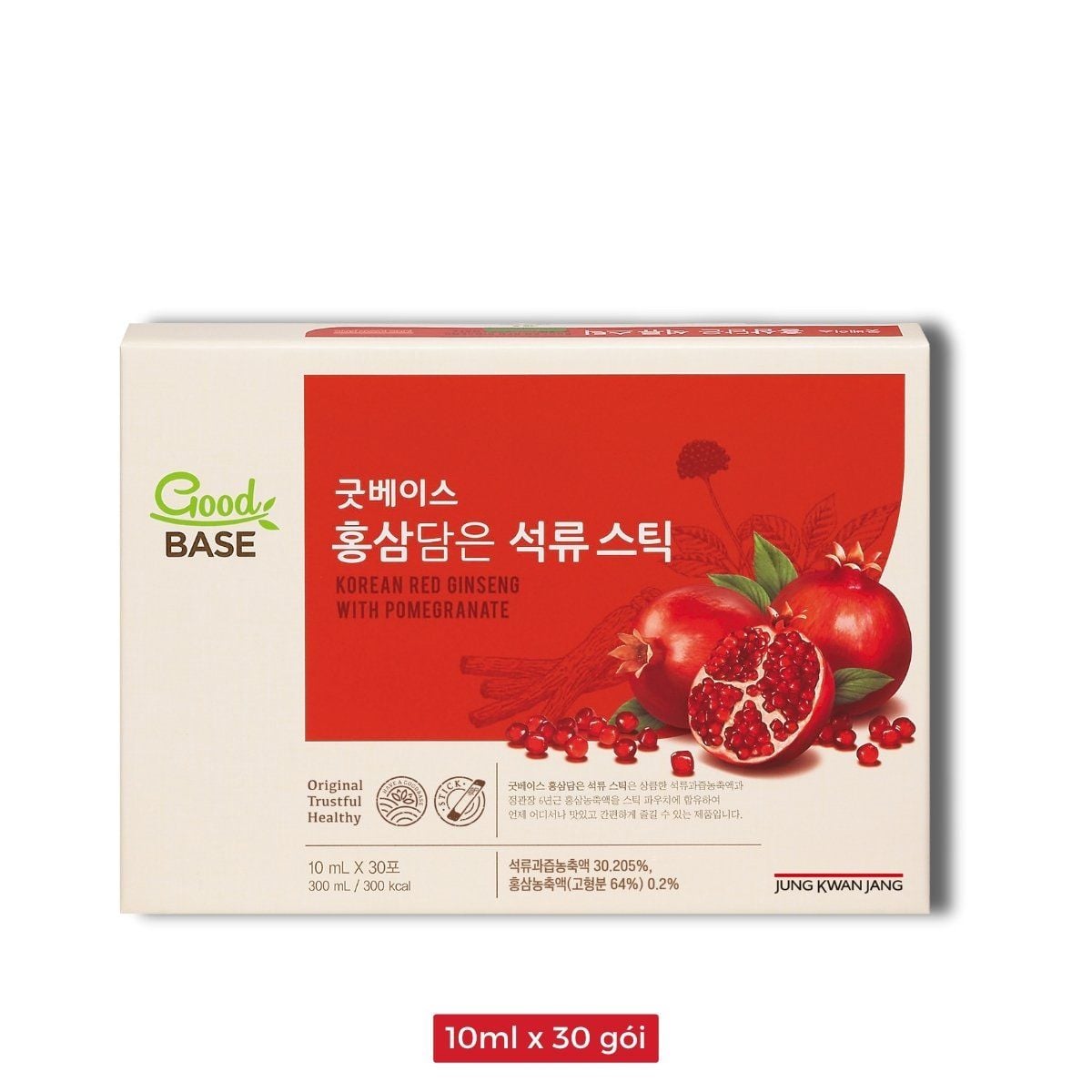 Nước Hồng Sâm KGC Goodbase Lựu Đỏ 10ml x 30 Gói