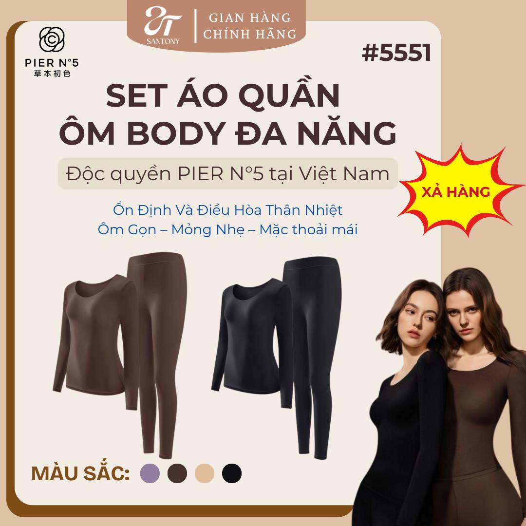 PIER N°5 - Bộ Giữ Nhiệt Tàng Hình, Công Nghệ Tăng Nhiệt 5ºC, Chống Tĩnh Điện Chống Xù Lông - Tinh Chất Hoa Sơn Trà- 5551