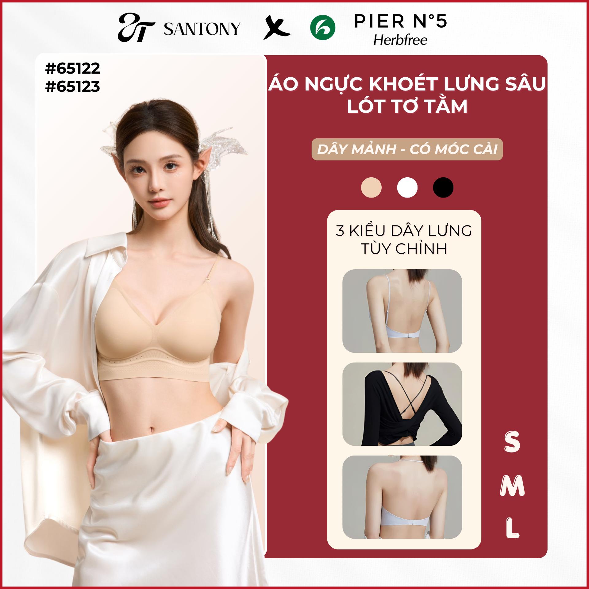 PIER N°5 - HERBFREE - Áo Ngực Khoét Lưng Sâu _ 3 Cách Mặc – Không Lộ Viền –  Mặc Váy Hở Lưng, Trễ Vai -  65122/ 65123