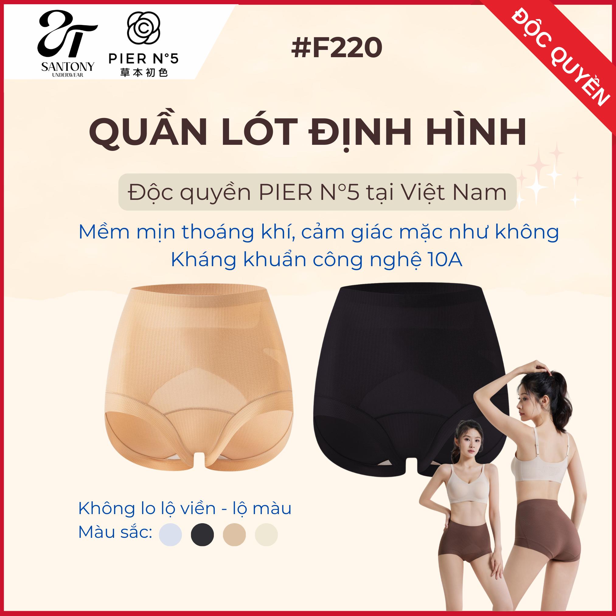 [Pier Nº5] Quần Lót Gen - Nịt Bụng - Nâng Mông - Đáy Ngải Cứu Kháng Khuẩn 10A – Thấm Hút Tốt - Mã F220
