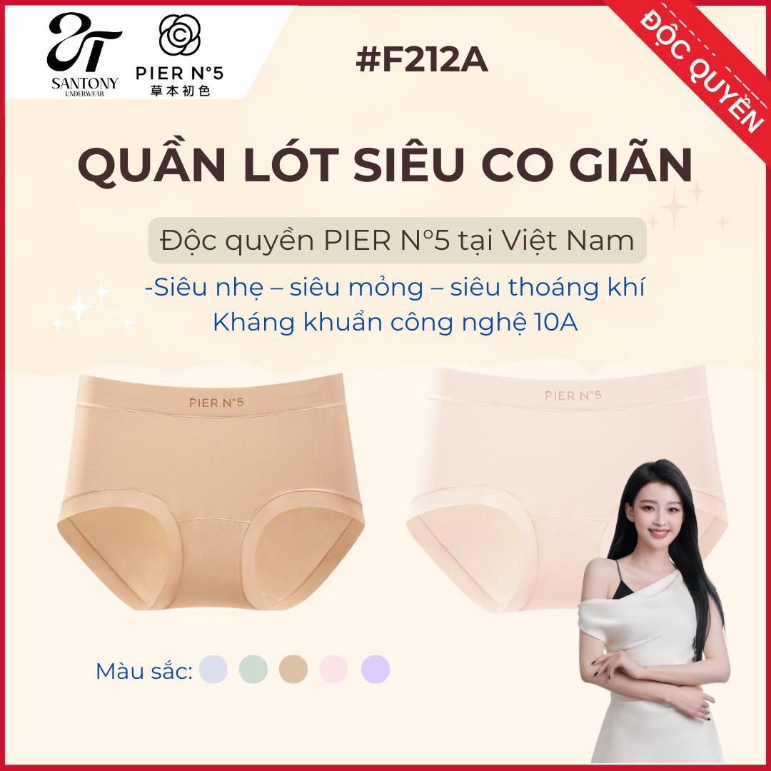 PIER N°5 - Quần Lót Siêu Co Giãn - Big Size - Siêu Mềm Mỏng - Đáy Kháng Khuẩn 10A - Viền Chống Cuộn - F212A