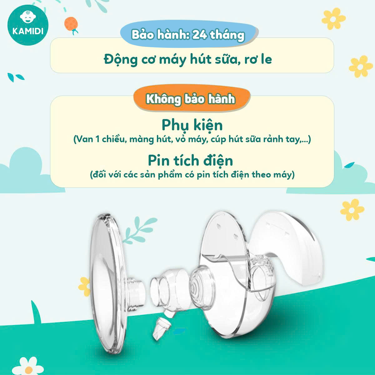 Máy hút sữa rảnh tay hoa sen Kamidi Smart