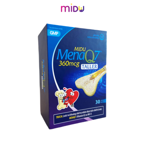 Thực Phẩm Bảo Vệ Sức Khỏe MiduMenaQ7 360mcg Taller - Hộp 30 Viên Hỗ Trợ Phát Triển Chiều Cao