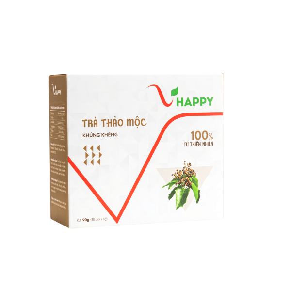 Trà Thảo Mộc Khúng Khéng VHappy Hộp 30 Gói Giải Rượu Hỗ Trợ Gan Thanh Nhiệt Nóng Trong