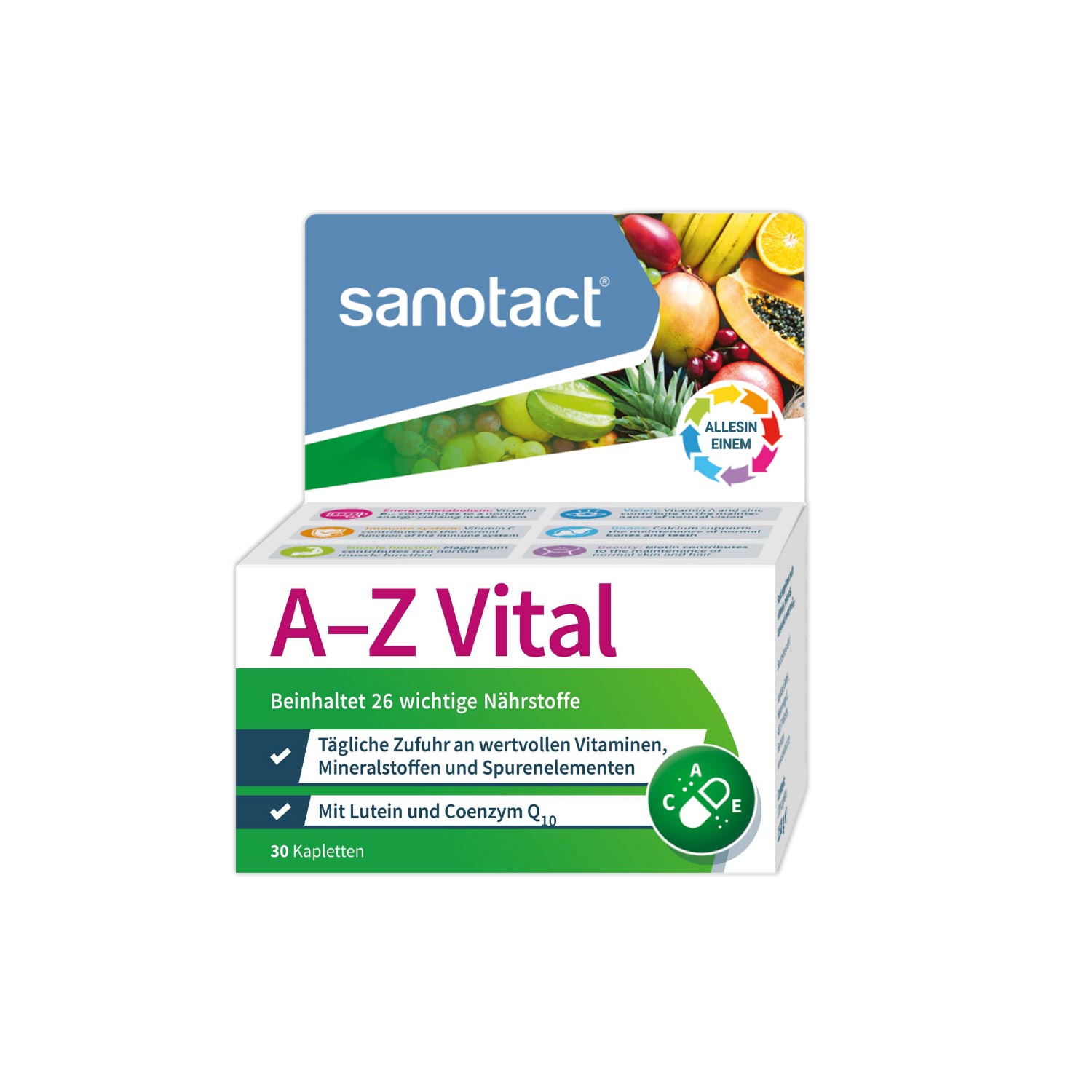 Vitamin Tổng Hợp Sanotact A Z Vital Đức Bổ Sung 26 Vitamin Khoáng Chất Tăng Đề Kháng Năng Lượng