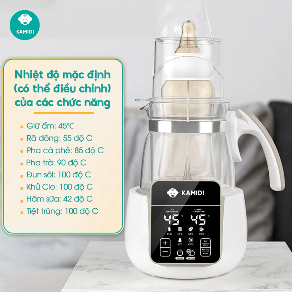 Máy Đun Nước Pha Sữa Kamidi Purity Đa Năng 