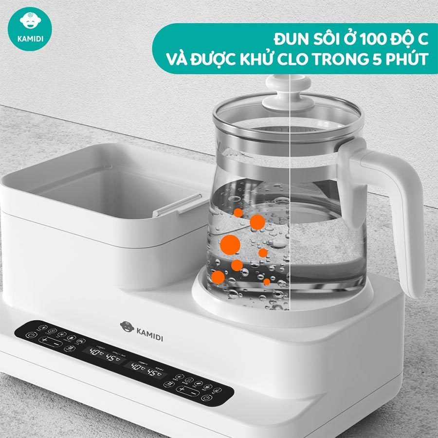 Máy đun nước hâm sữa tiệt trùng sấy khô đa năng Kamidi Speed 2