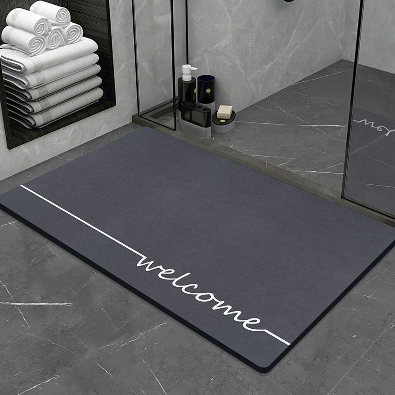 Thảm lau chân silicon cao cấp, thảm chùi chân mềm thấm hút tốt chống trượt - Kim Huệ X04