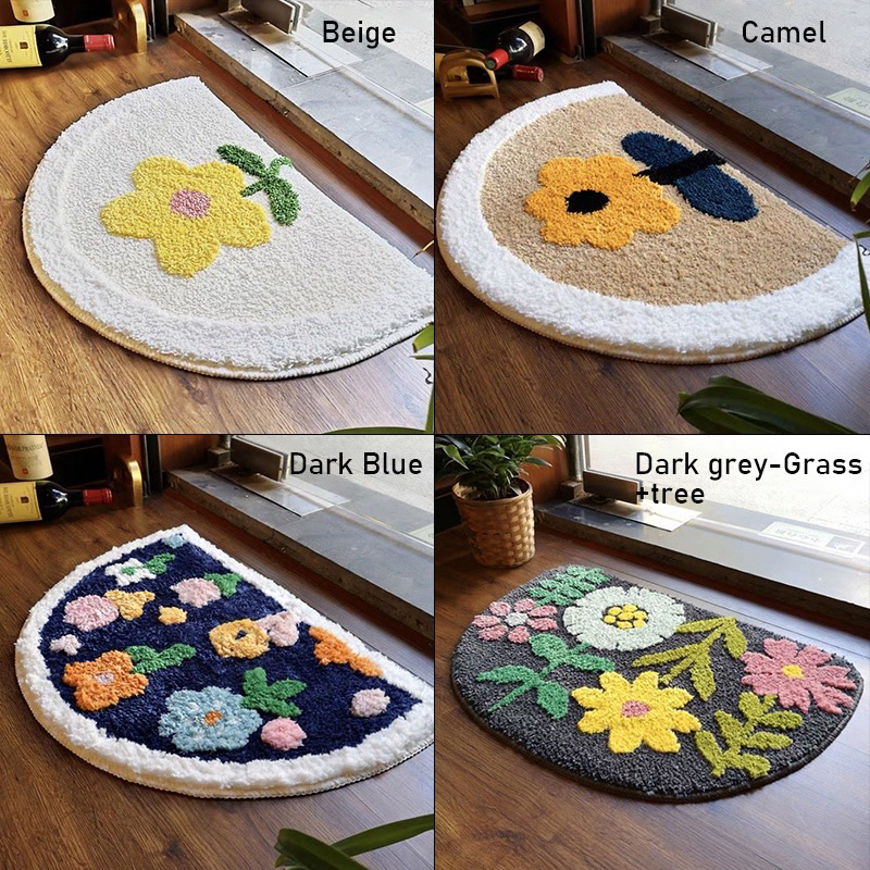 Thảm Lau Chân In Hình Họa Tiết 5D Cute Siêu Thấm Nước, Chống Trơn Trượt - Kim Huệ X07