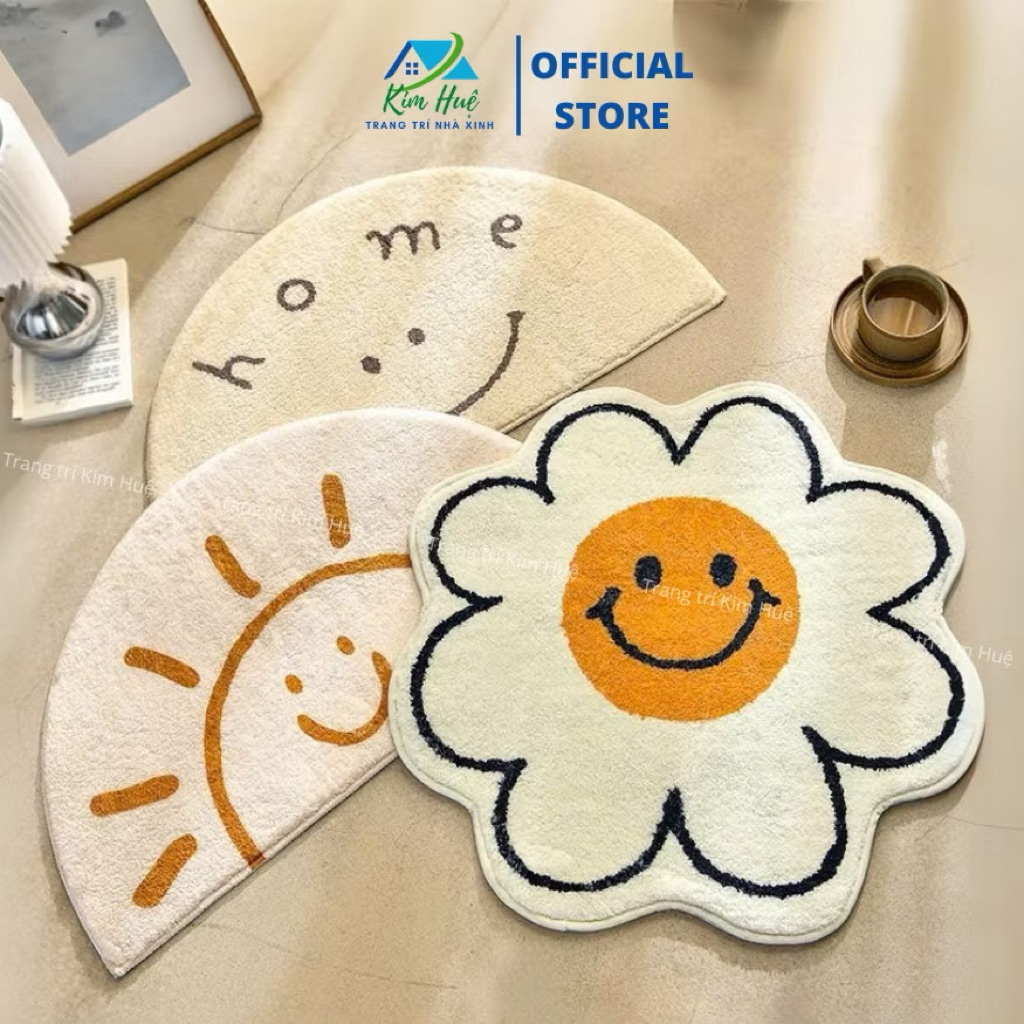 Thảm lau chân lông cừu Thảm chùi chân mềm 100 mẫu thiết kế thấm hút nước tốt, đế cao su chống trơn trượt - X07