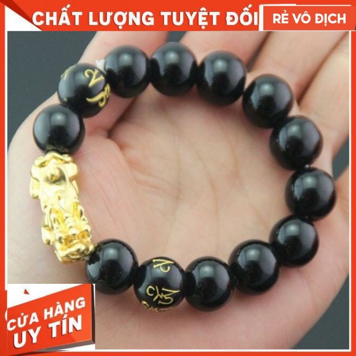 Vòng Đeo Tay Chuỗi Hạt Tỳ Hưu Hạt 10 Ly Phong Thuỷ - Tài Lộc - May Mắn.