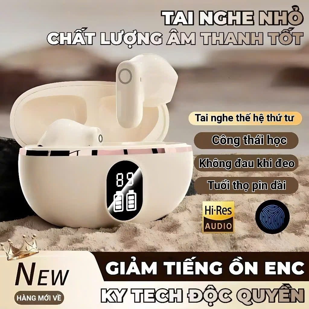 Tai Nghe bluetooth KY5 PRO / KY8 / X55 /  KY9 M10  5 Màu Trong Suốt Với Màn Hình Kỹ Thuật Số Giảm Tiếng Ồn Tích Hợp mic