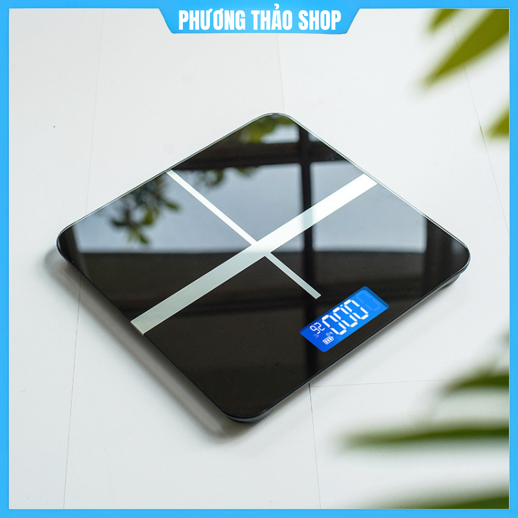 Cân Điện Tử Hình Chữ Thập Màn Hình Led Tối Đa 180kg Kính Cường Lực Chính Hãng