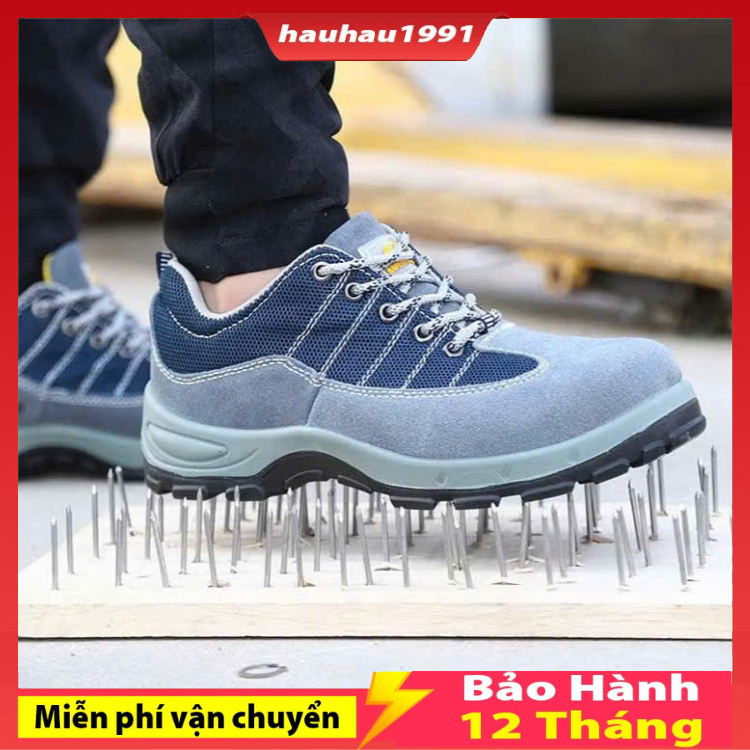 Giày Bảo Hộ Lao Động Nam Nữ 1252X / GB03 Thời Trang Mũi Thép Chống Đinh Va Đập Êm Bền