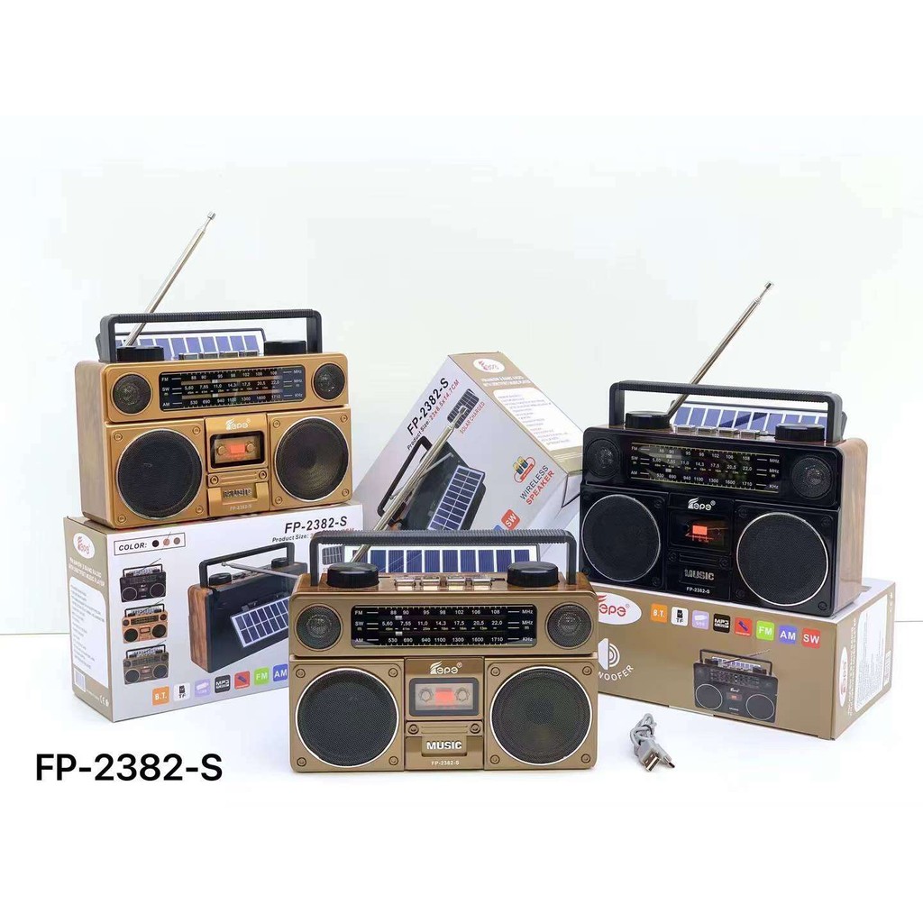 Đài FM RADIO FP-2382-S Âm Thanh Cổ Điện Kết Nối Bluetooth - Nghe Đài FM