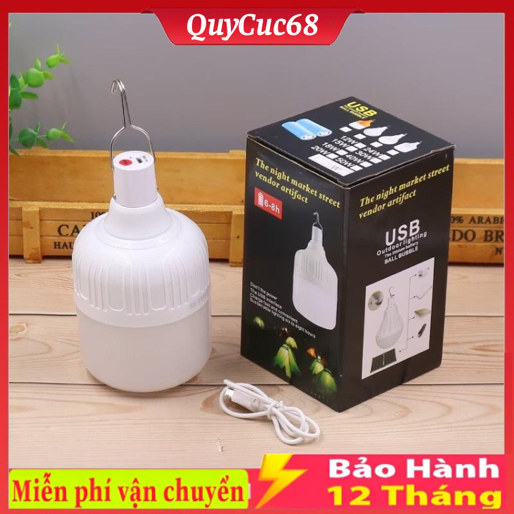 Bóng đèn tích điện 300W , Thời Gian Sử Dụng 3-6h cắm USB, bóng đèn tích điện