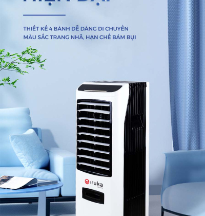 Quạt Làm Mát Và Lọc Không Khí Iruka I-99, Hàng Chính Hãng, Bảo Hành 12 Tháng