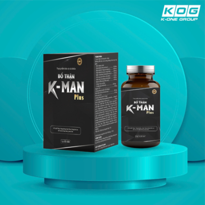 Combo 4 Hộp Bảo Vệ Sức Khỏe Bổ Thận K-Man Plus 30 Viên – Hỗ Trợ Sinh Lý Nam, Tăng Sinh Lực, Tráng Dương