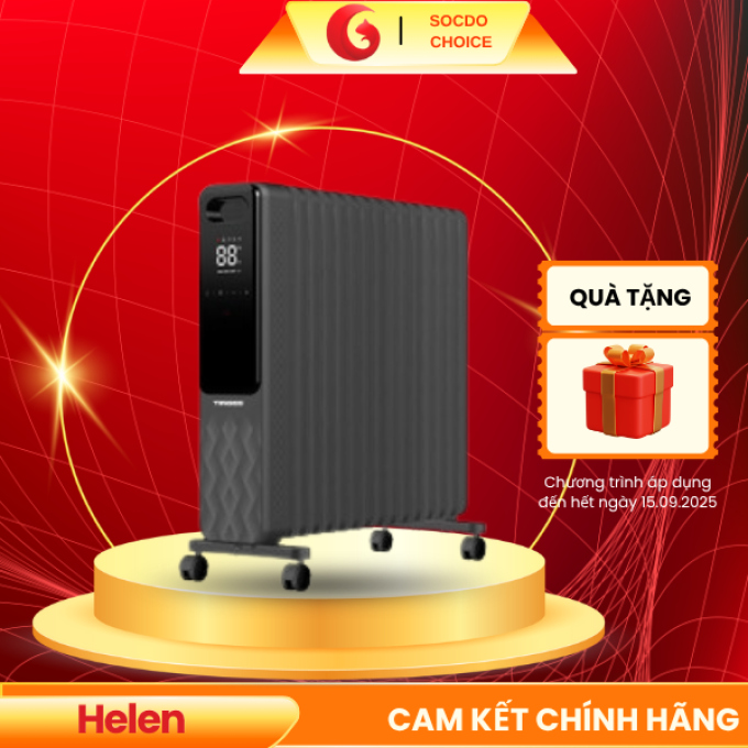 Lò Sưởi Dầu 15 Thanh TIROSS TS9222 – Sưởi Ấm Nhanh, Tiết Kiệm Điện, An Toàn Cho Mọi Không Gian