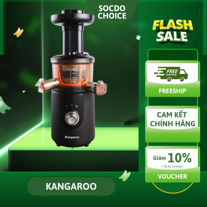 Máy ép chậm Kangaroo KG1B8, ép hiệu quả, giữ dưỡng chất tối ưu