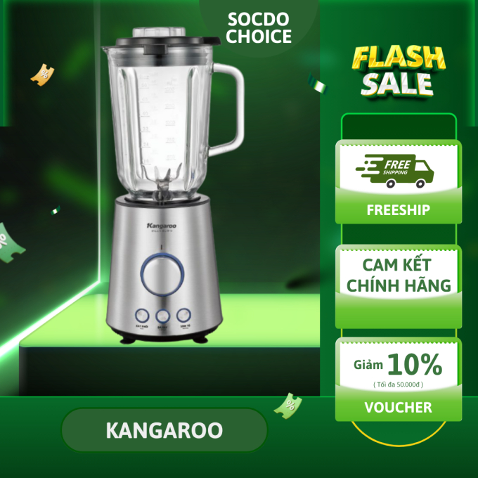 Máy xay sinh tố Kangaroo KGBL1200, xay nhuyễn nhanh, công suất cao