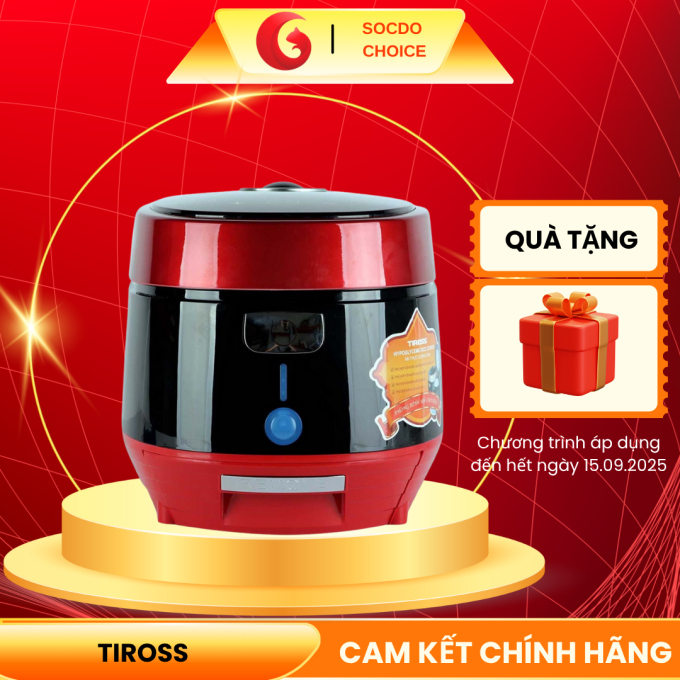 Nồi cơm tách đường Tiross TS9911 – Dung tích 4L, tách tinh bột xấu, giữ dưỡng chất, tốt cho người ăn kiêng & tiểu đường