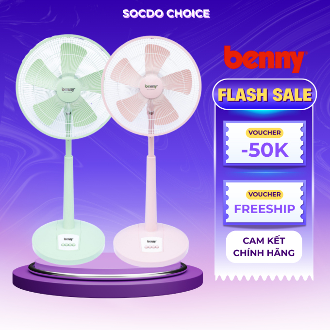 Quạt lửng Benny BF-45SL, 55W, cánh quạt lớn, thiết kế chắc chắn, bảo hành motor 2 năm